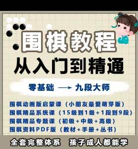 围棋教程零基础儿童视频课少儿动画启蒙围棋入门系统电子资料课程-淘宝虚拟库
