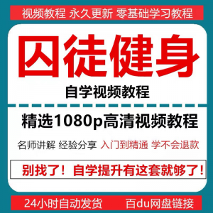 囚徒健身视频教程自重整套教案整专项训练教程+PDF电子版囚徒健身-淘宝虚拟库
