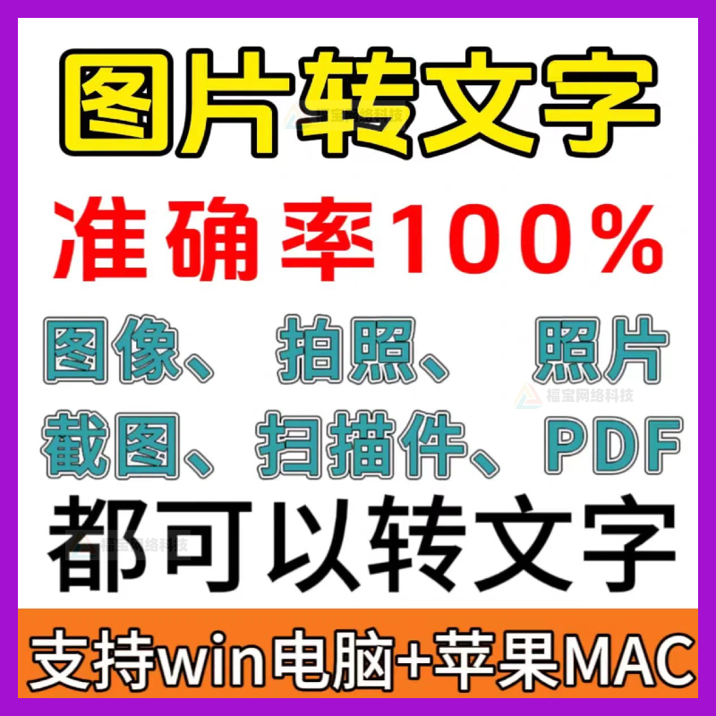 一键图片转文字拍照扫描件转Word文档Excel表格提取助手-淘宝虚拟库