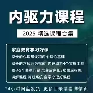 内驱力培训课程培养孩子自觉性提升内在亲子教育学习电子版资料-淘宝虚拟库