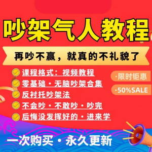 吵架指南教程视频全集从入门到精通技巧培训学习在线课程素材资料-淘宝虚拟库