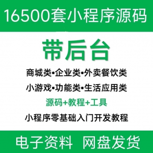 小程序源码商城企业源码带后台公众号平台小游戏教程视频-淘宝虚拟库