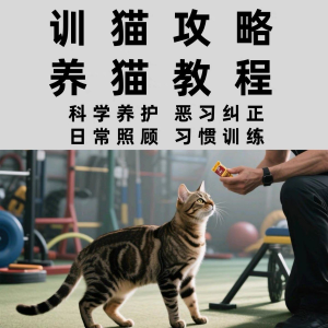 训猫入门培训教学视频课程驯猫教程家庭养猫指南攻略大全注意事项-淘宝虚拟库
