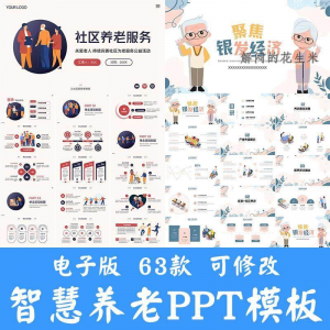 智慧养老ppt模板社区养老院服务宣传开题答辩商业计划书方案素材-淘宝虚拟库
