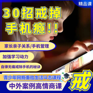 戒瘾网瘾视频教程全套管理技巧亲子关系学习动力在线课程-淘宝虚拟库