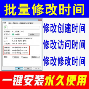 文件批量修改属性文件夹创建访问时间修改Excel更改日期软件-淘宝虚拟库