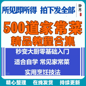 零基础入门自学习培训家常菜做菜教学视频教程私房菜炒菜烹饪厨-淘宝虚拟库