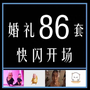 婚礼快闪开场PPT模板中式求婚庆创意搞笑震撼视频制作mv-淘宝虚拟库