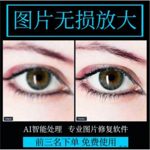 图片无损放大 模糊老照片修复还原变高清画质提高分辨率软件工具-淘宝虚拟库