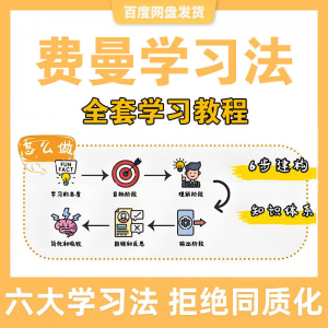 费曼学习法高效率学习全套教程思维导图记忆力笔记技巧视频课程-淘宝虚拟库