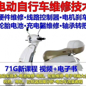 电动车维修视频自学教程零基础学习常见故障保养技术案例讲解大全-淘宝虚拟库