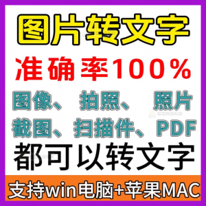 一键图片转文字拍照扫描件转Word文档Excel表格提取助手-淘宝虚拟库