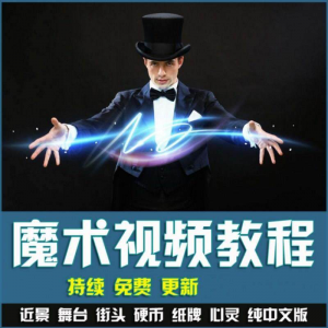 魔术视频教学合集 魔术 硬币舞台泡妞魔术 魔术教程永久更新-淘宝虚拟库