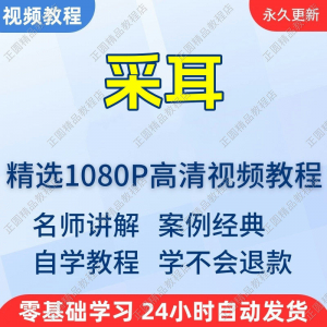 采耳手法视频学习教程新手自学零基础入门精通教学培训课程全集-淘宝虚拟库